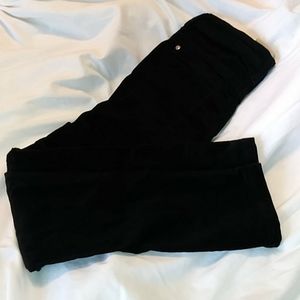 Girls black velour skinny pants